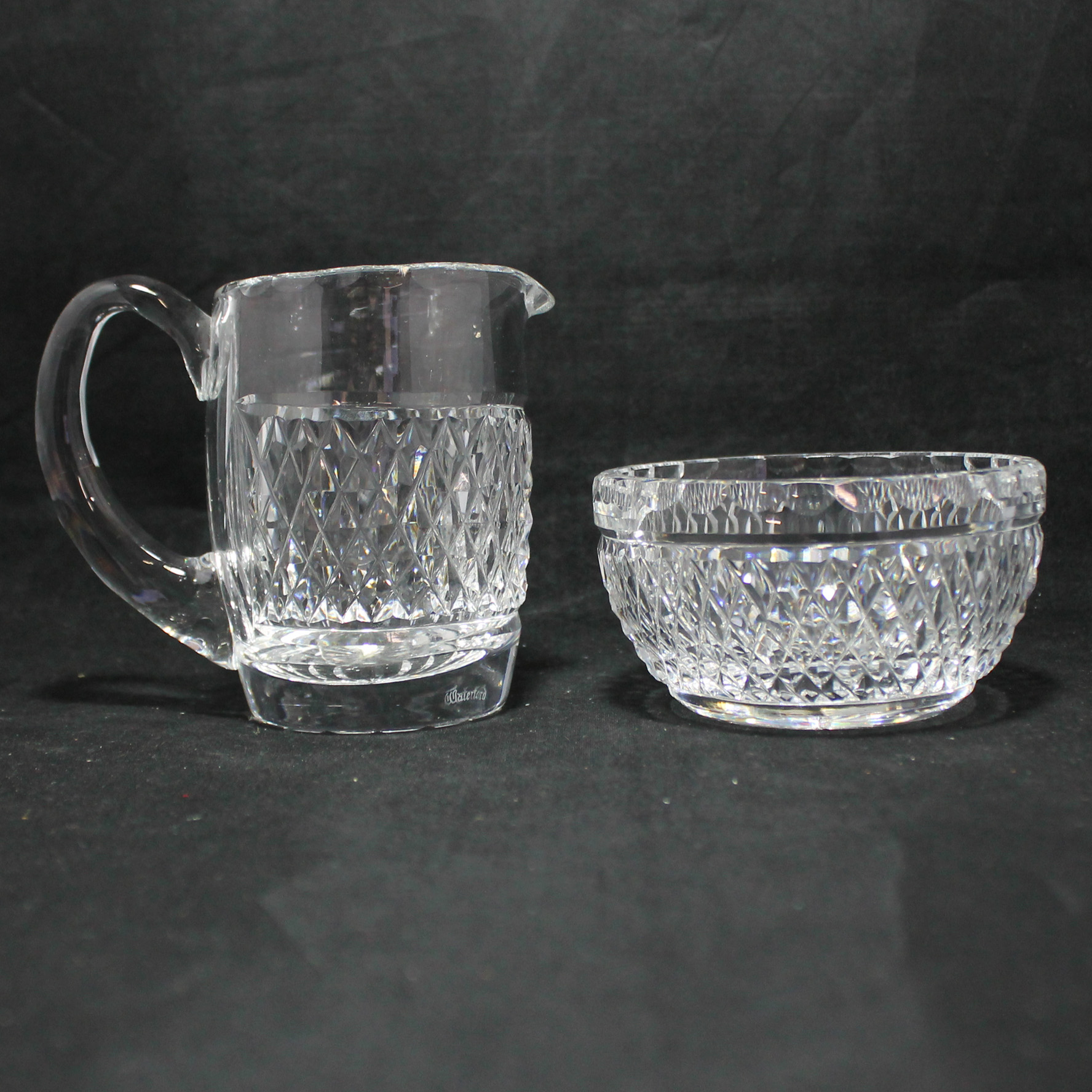 Waterford Crystal Cream & Sugar Bowl Cut Diamonds CF01861 eBay
