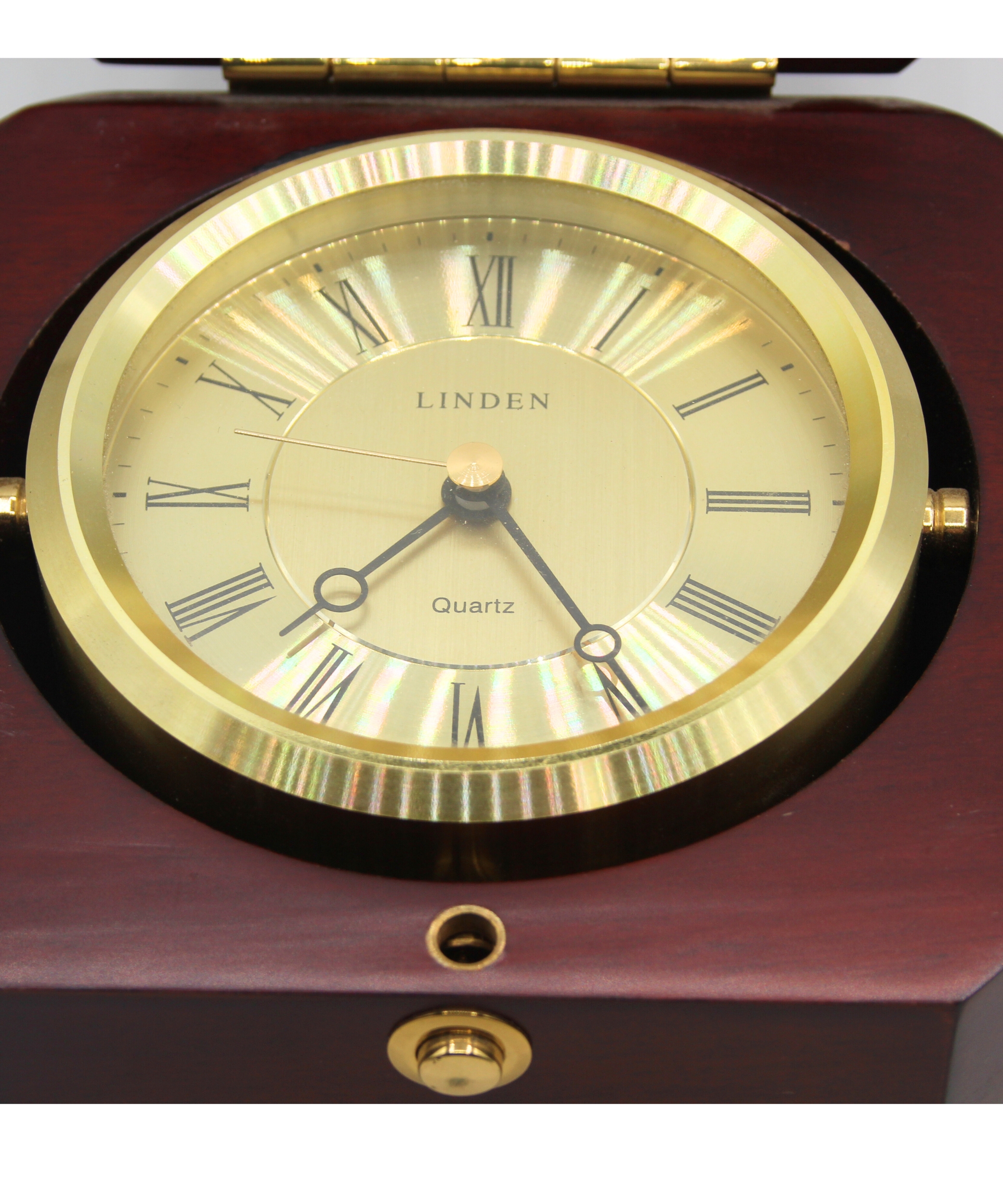 Linden Brass Quartz Clock PLEASE READ