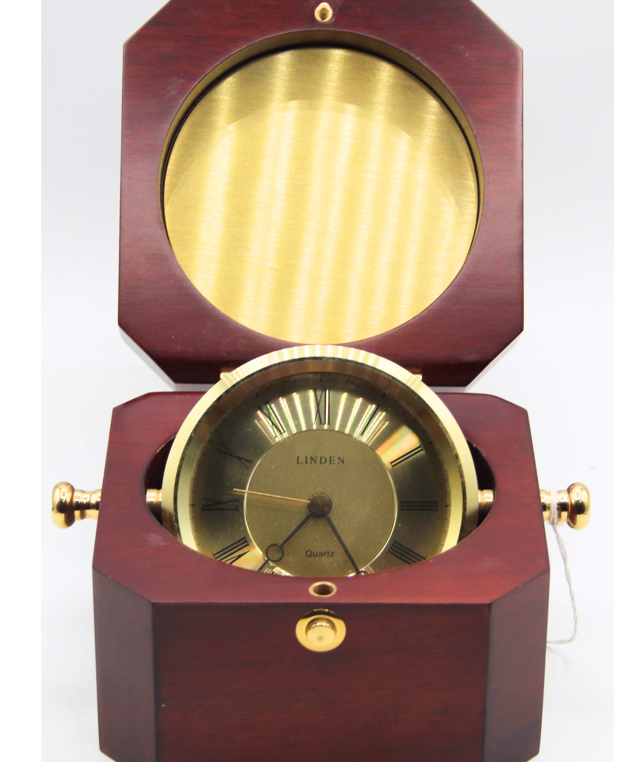 Linden Brass Quartz Clock PLEASE READ