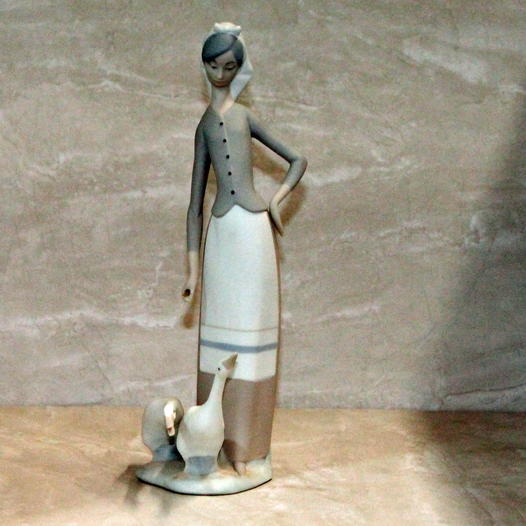 lladro lady with geese